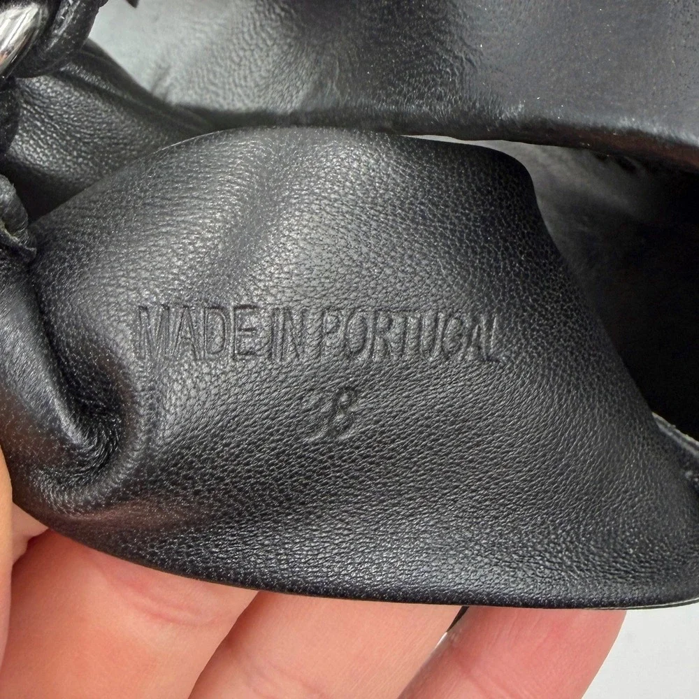 Isabel Marant Naori Flatform Sandals Black Leather Strappy Women Sz 38 / 7.5 - Picture 11 of 11